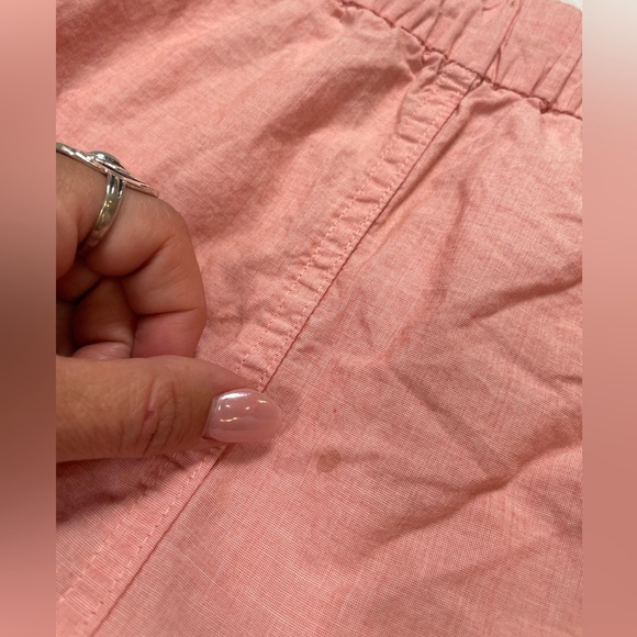 J.crew chambray boxer seaside shorts pink coral woman’s L sleep bottoms casual - Picture 12 of 13